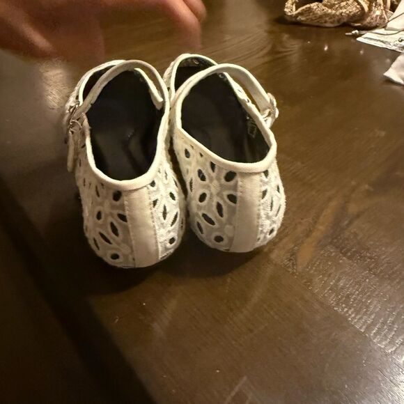 Acinda White and Black Floral Mary Jane Flats - Picture 8 of 16